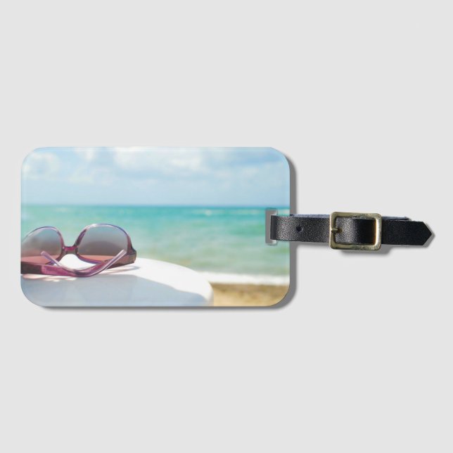 Sunglasses At Beach Luggage Tag (Front Horizontal)