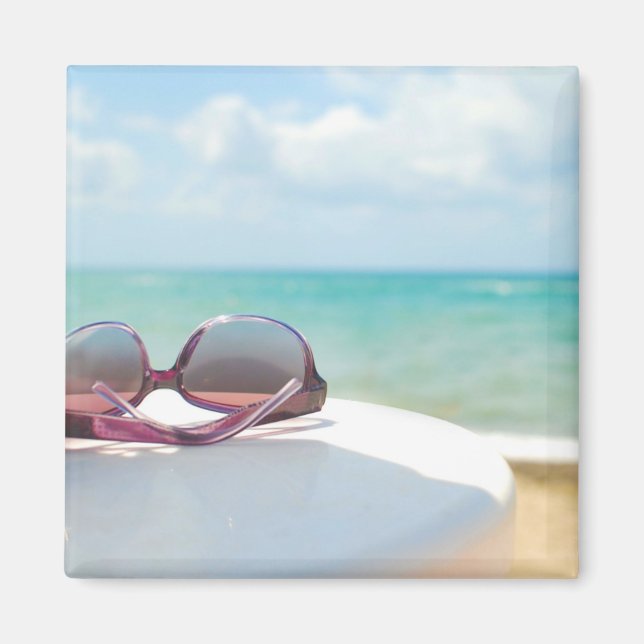 Sunglasses At Beach Magnet (Front)