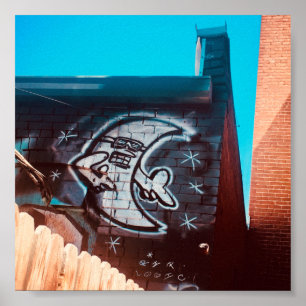 sunglasses at night moon poster