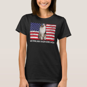 Sunglasses Australian Shepherd Mum Flag American U T-Shirt