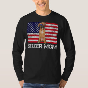 Sunglasses Boxer Mum Flag American Usa Dog T-Shirt