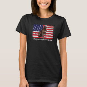Sunglasses Chesapeake Bay Retriever Mom Flag Ameri T-Shirt