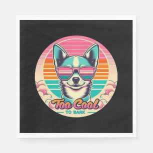 Sunglasses Chihuahua Vintage Sunset Napkin