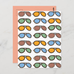 Sunglasses Colourful Summer Sunglasses Postcard
