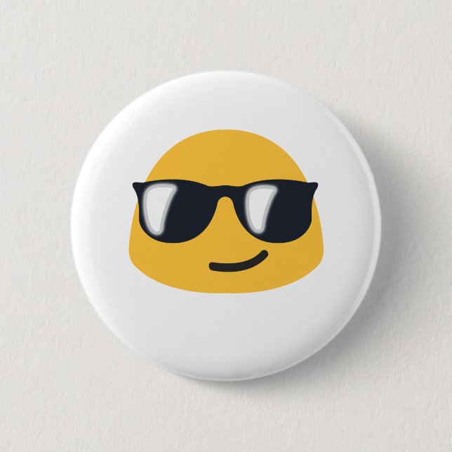 Sunglasses Emoji 6 Cm Round Badge (Front)