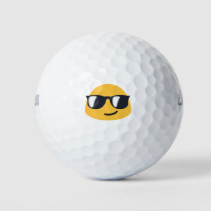Sunglasses Emoji Golf Balls