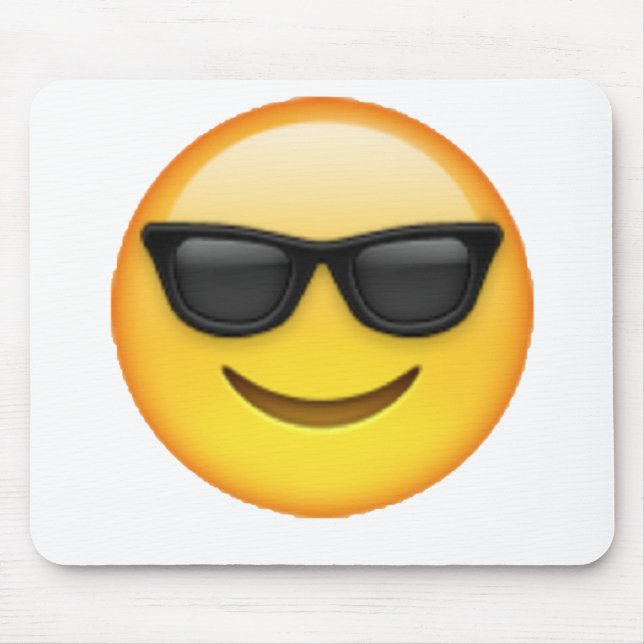 Sunglasses - Emoji Mouse Pad (Front)