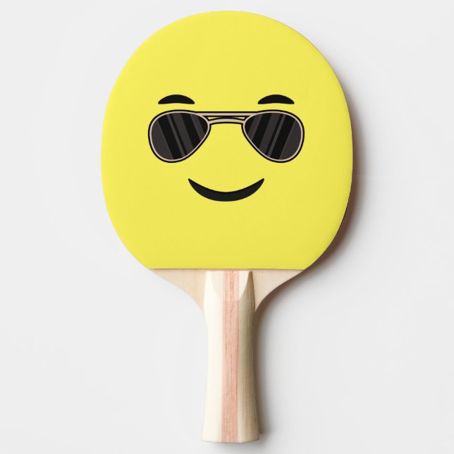 Sunglasses Emoji Ping Pong Paddle (Front)
