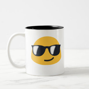 Sunglasses Emoji Two-Tone Coffee Mug