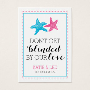 Sunglasses Favour Tag   Starfish Wedding Favour