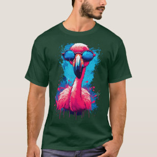 Sunglasses Flamingo Gifts Beach Summer Funny Flami T-Shirt