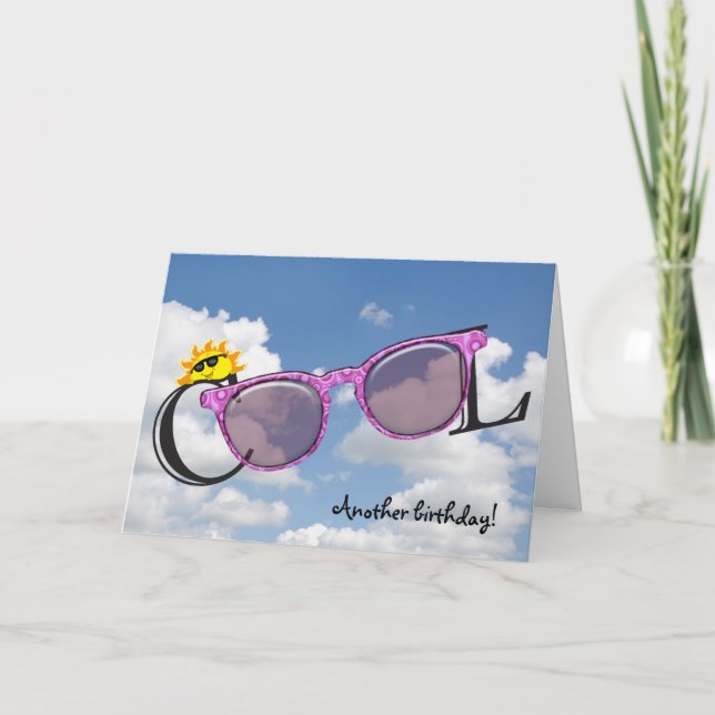 sunglasses for birthday card (Front)