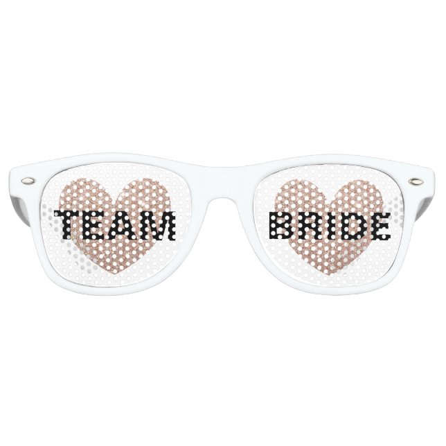 Sunglasses - Heart Fab Team Bride Rose Gold (Front)