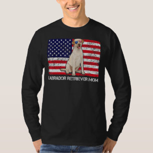 Sunglasses Labrador Retriever Mum Flag American Us T-Shirt