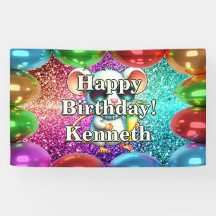 Sunglasses Mouse Personalised character birthday Banner
