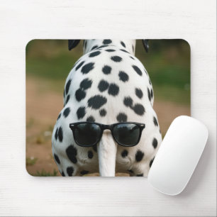 Sunglasses On a Dalmatian Dog Tail Mouse Pad