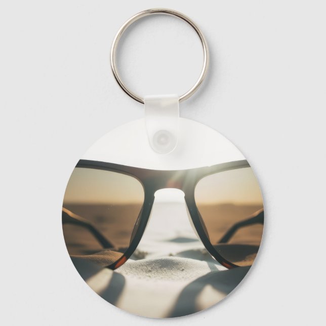 Sunglasses on Sand Key Ring (Front)