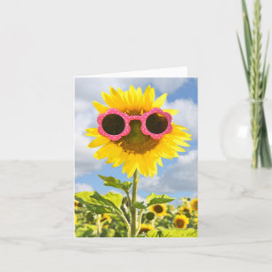 Sunglasses on Sunflower Card