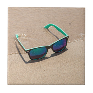 Sunglasses on the Beach Ceramic Tile