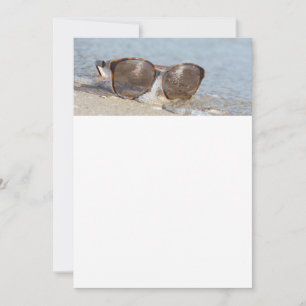Sunglasses on the beach invitation