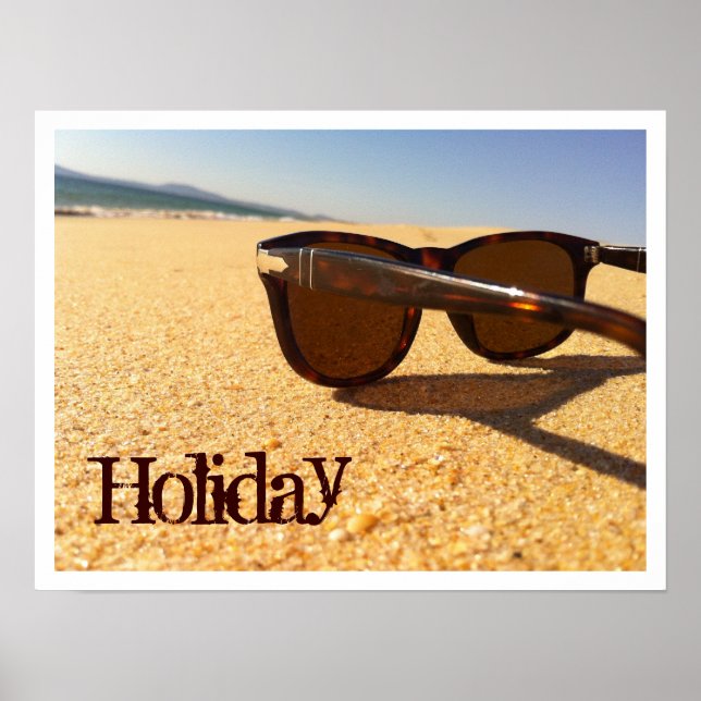 Sunglasses on the Beach Poster (Front)