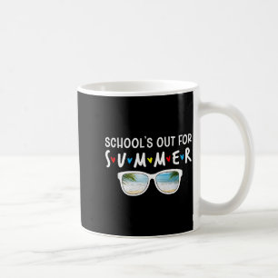 Sunglasses Palm Tree Beach School Out For Summer Coffee Mug