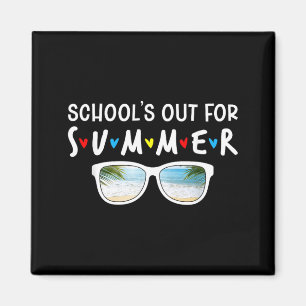 Sunglasses Palm Tree Beach School Out For Summer Magnet