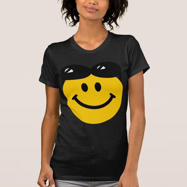 Sunglasses perched on top of head face (Front)