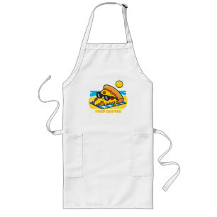 Sunglasses Pizza Relaxing at the Beach Long Apron