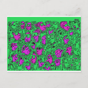 Sunglasses. Postcard