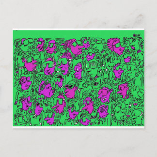 Sunglasses. Postcard