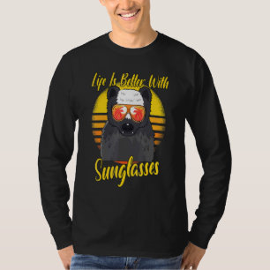 Sunglasses Retro Sunset Beach Vacation Honey Badge T-Shirt