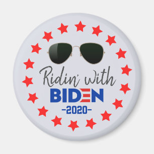 Sunglasses Ridin' With Joe Biden President 2020 Magnet