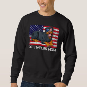 Sunglasses Rottweiler Mum Flag American Usa Dog Sweatshirt