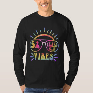 Sunglasses Summer Vibes Tie Dye 52nd Birthday Men T-Shirt