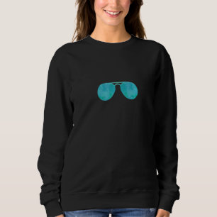 Sunglasses Teal Watercolor For A Girl Sweatshirt