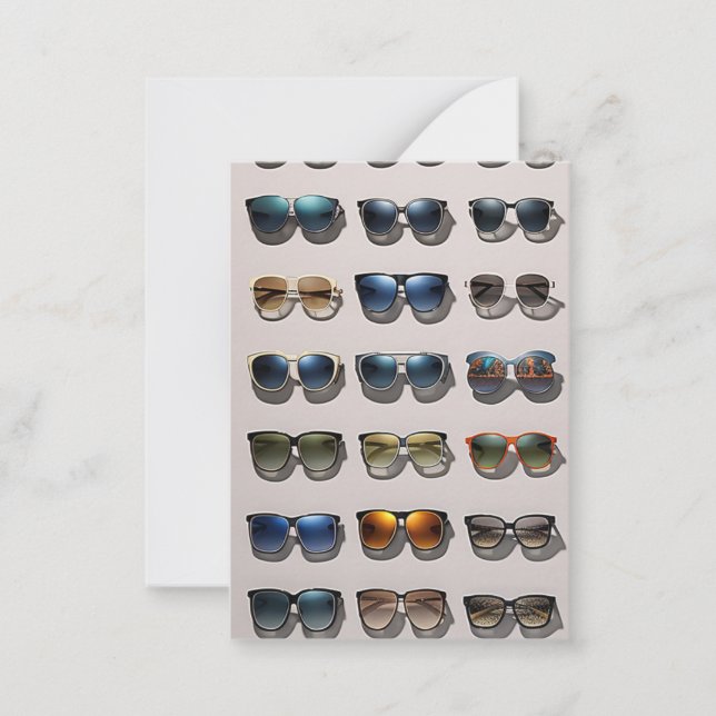 Sunglasses themed gift card (Front)