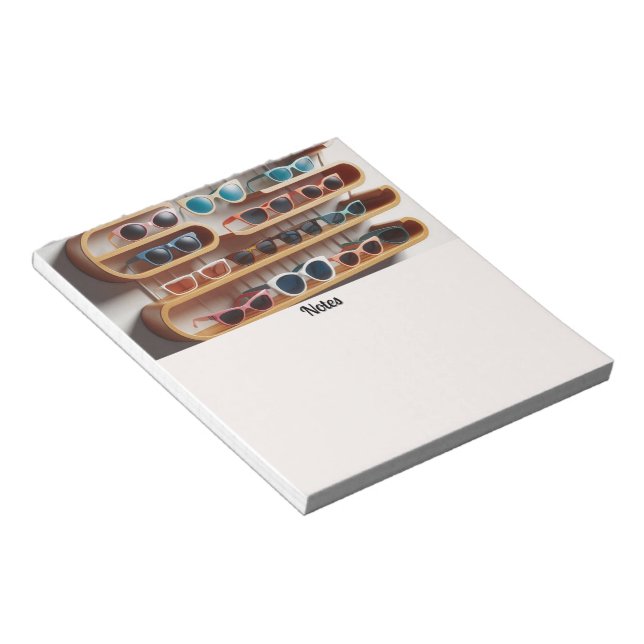Sunglasses Trendy Colourful Fashion Style Notepad (Angled)