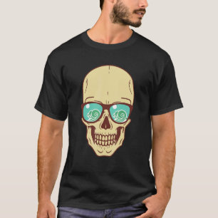 Sunglasses Wave Skull Heads Grunge Punk Metal T-Shirt