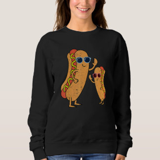 Sunglasses Wiener Hotdog  Foodie Fast Food Cool Ho Sweatshirt