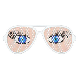 Sunglasses With Blue Fake Eyes