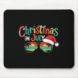 Sungled Christmas In July Summer Xmas Beach Vacati Mouse Pad
