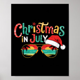 Sungled Christmas In July Summer Xmas Beach Vacati Poster