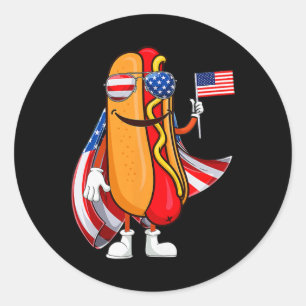 Sungles American Flag Usa Funny 4th Of July Fourth Classic Round Sticker