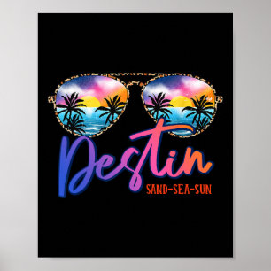 Sungles Destin Florida Beach Vacation Matching Fam Poster