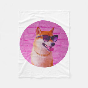 Sungles Doggo Sticker Fleece Blanket