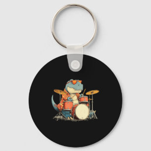 Sungles Rockstar Dinosaur With Cool Drums Costume  Key Ring