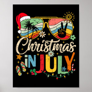Sungles Santa Claus Beach Christmas In July Men Wo Poster