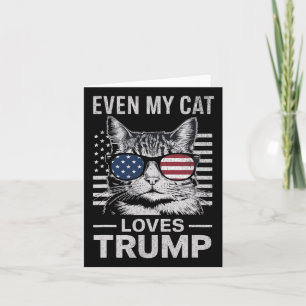 Sungles Usa Flag Even My Cat Loves Trump Card