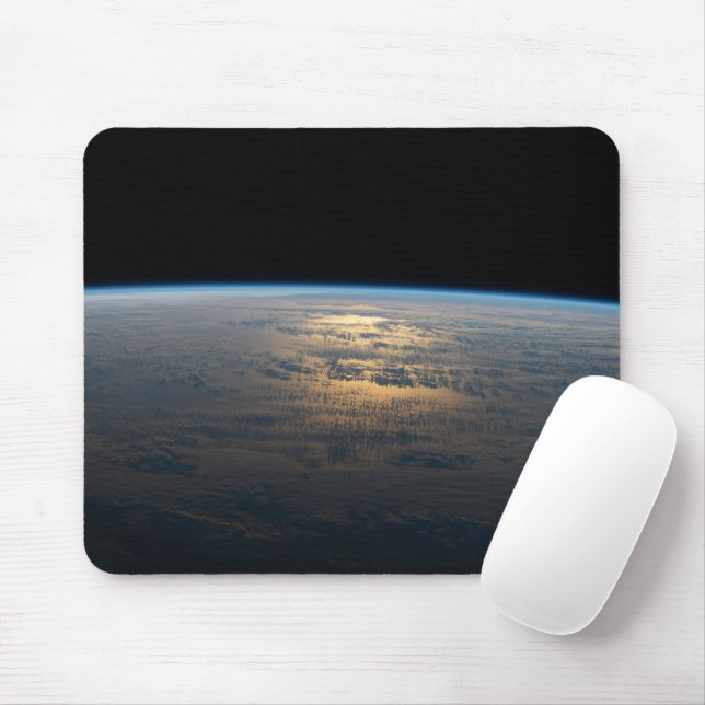 Sunglint Beams Off A Partly Cloudy South Pacific Mouse Pad (With Mouse)